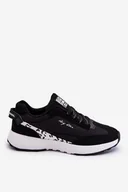 Sneakersy damskie - Damskie Sneakersy Memory Foam System Big Star LL274956 Czarne-36 - miniaturka - grafika 1