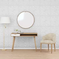 Dekoracje domu - vidaXL Panele ścienne, 12 szt., białe, 50x50 cm, EPS, 3 m², ametyst - miniaturka - grafika 1