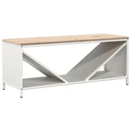 Wózki magazynowe - vidaXL Stojak na drewno opałowe z drewnianym blatem, 100,5x35,5x40 cm - miniaturka - grafika 1