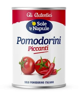 O'Sole e Napule Pomidory Piccanti włoskie cherry z papryczką chilli pusz.400g - Pasztet i przetwory mięsne - miniaturka - grafika 1