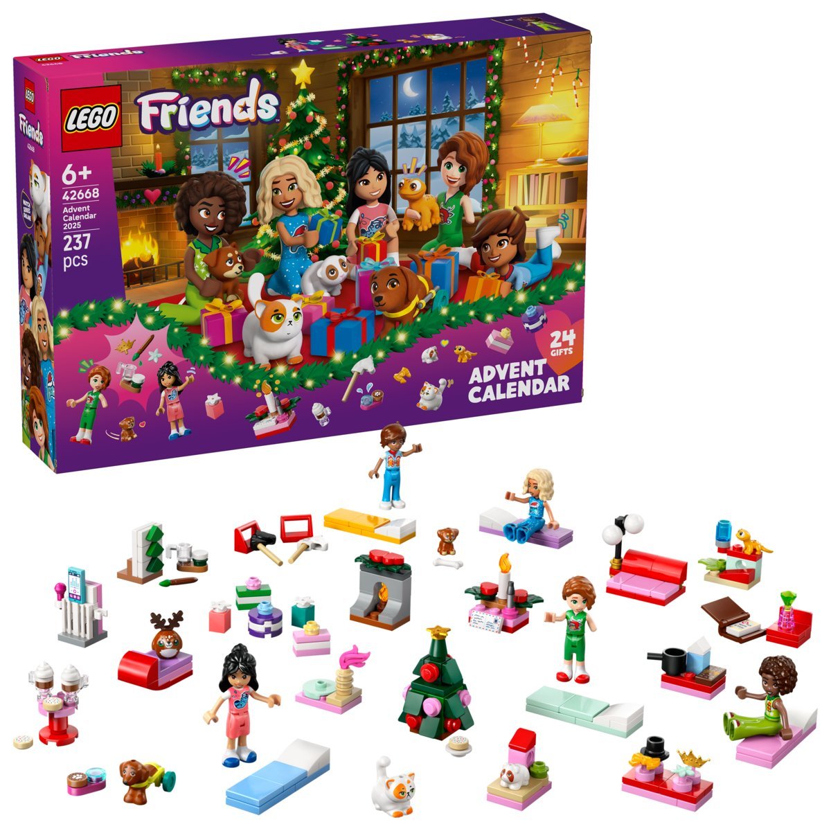 LEGO Friends, klocki, Kalendarz adwentowy na 2025 rok, 42668