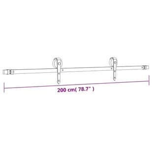 Drzwi przesuwne z osprzętem, 70x210 cm, lite drewno sosnowe 8721012082823 - Drzwi wewnętrzne - miniaturka - grafika 11