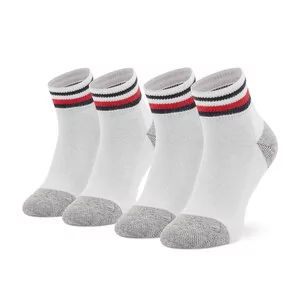 Zestaw 2 par wysokich skarpet dziecięcych Tommy Hilfiger 100001501 White 300 - Skarpetki dla dzieci - miniaturka - grafika 1