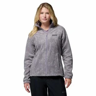 Damska bluza polarowa Columbia Benton Springs Print FZ Fleece shale purple/flowfalls - S - Bluzy damskie - miniaturka - grafika 1