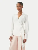 Koszule damskie - Tommy Hilfiger Koszula WW0WW49650 Biały Slim Fit - miniaturka - grafika 1