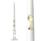 Świece - Świeca stożkowa biała kielich pełny 24 cm 1 szt. - miniaturka - grafika 1