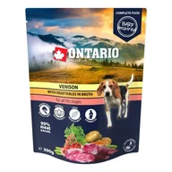 Mokra karma dla psów - ONTARIO Saszetka Dziczyzna z warzywami w bulionie 300g (214-3383) - miniaturka - grafika 1