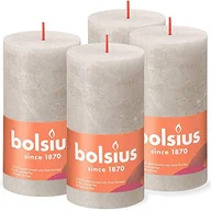 Świece - Bolsius Świece pieńkowe Shine, 6 szt., 130x68 mm, piaskowa szarość Sfeerpunt - miniaturka - grafika 1