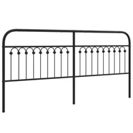 Inne meble do sypialni - vidaXL Metalowe wezgłowie, czarne, 193 cm - miniaturka - grafika 1
