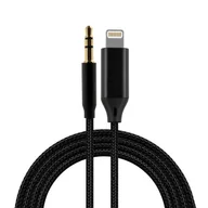 Kable USB - KABEL IPHONE JACK 3.5MM 1M CZARNO/CZERWONY BAG - miniaturka - grafika 1