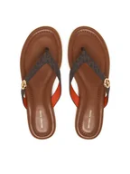 Klapki i japonki damskie - MICHAEL Michael Kors Japonki Ering Thong 40S6ERFS1B Brązowy - miniaturka - grafika 1