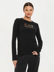 EA7 Emporio Armani Bluzka 6DTT09 TJQCZ 0210 Czarny Slim Fit - Bluzki damskie - miniaturka - grafika 1