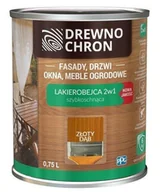 Farby wewnętrzne - Lakierobejca 2w1 Dąb Złoty 0.75L Drewnochron - miniaturka - grafika 1