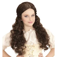Dodatki do strojów karnawałowych - Peruka dziecięca średniowieczna dama brązowa - miniaturka - grafika 1