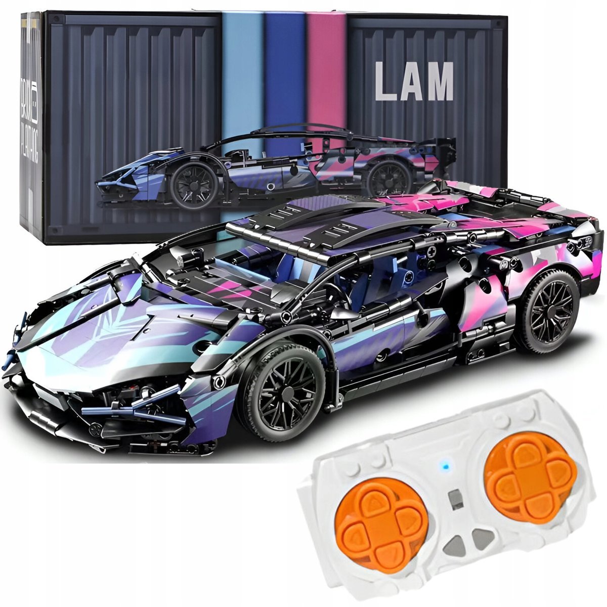 Klocki Techniczne Zestaw Klocków zdalnie sterowany Samochód Supercar 1:14