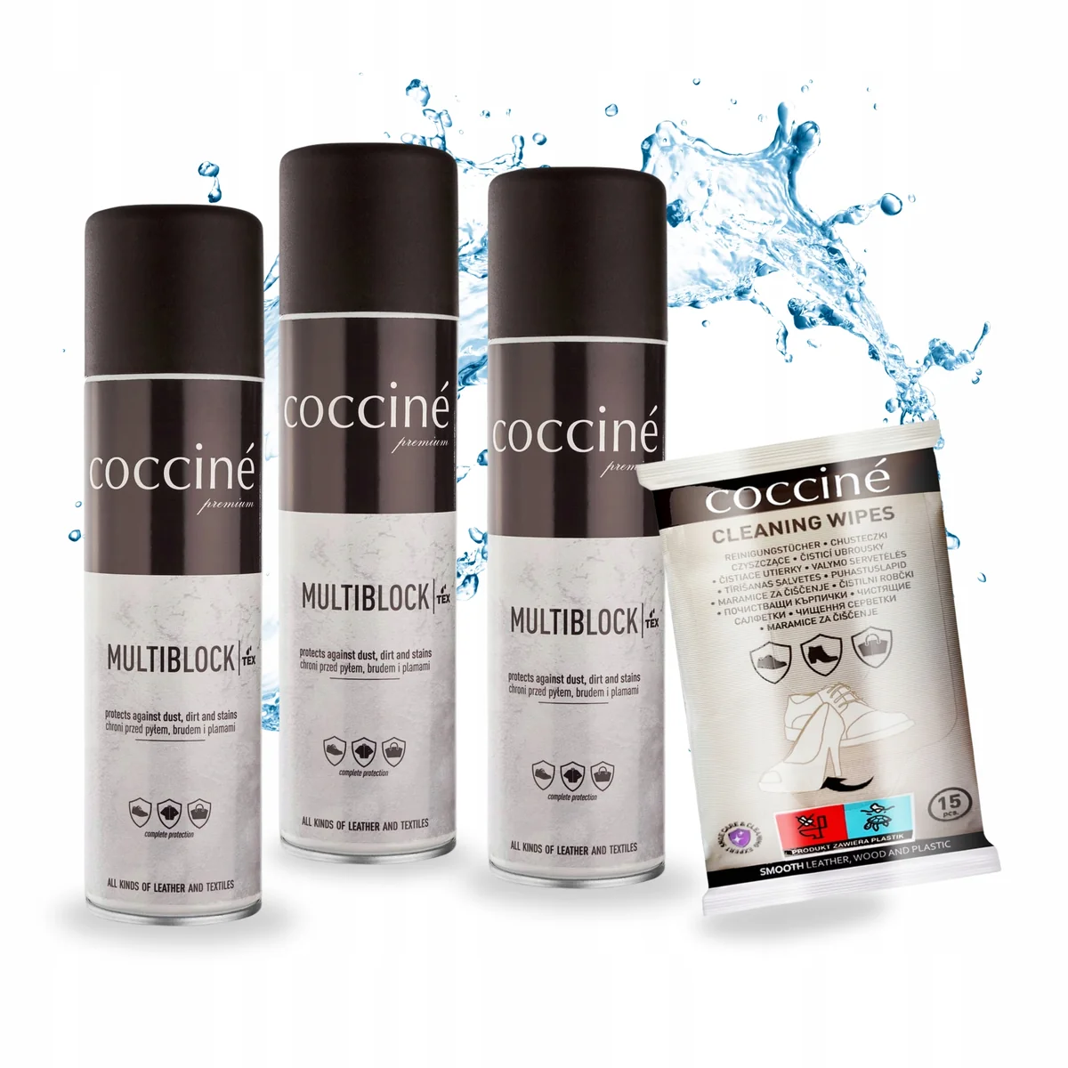 Wodoodporny Impregnat Multiblock x3 i Chusteczki Zestaw Coccine 4w1