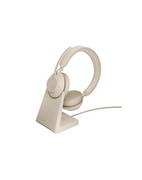 Słuchawki - Jabra Evolve 2 65 UC Stereo beżowe - miniaturka - grafika 1