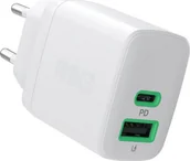 Ładowarki do telefonów - Greencell PowerSource Duo30 Biała Ładowarka sieciowa 30W USB-C USB-A Power Delivery QC3.0- 1x USB-C, 1x USB-A - miniaturka - grafika 1