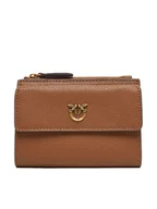 Portfele - PINKO Duży Portfel Damski Compact Wallet AI 25-26 PCPL 103612 A29Q Brązowy - miniaturka - grafika 1