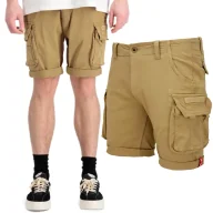 Odzież taktyczna i umundurowanie - Alpha Industries Spodenki Crew Short 176203 13 - Camel - miniaturka - grafika 1