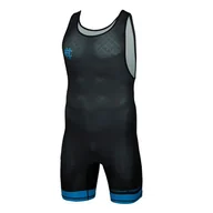 Kimona, stroje i obuwie - Extreme Hobby Trykot Zapaśniczy Black Armour Niebieski XL - miniaturka - grafika 1