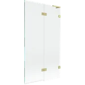 Parawany nawannowe - Mexen Lunar L parawan nawannowy 2-skrzydłowy prawy 100 x 150 cm, transparent, złoty szczotkowany - 897L-100-100-55-00-P - miniaturka - grafika 1