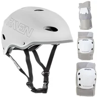 Ochraniacze - Zestaw RAVEN Kask F511 Grey, rozmiar M +Ochraniacze, rozmiar M - miniaturka - grafika 1