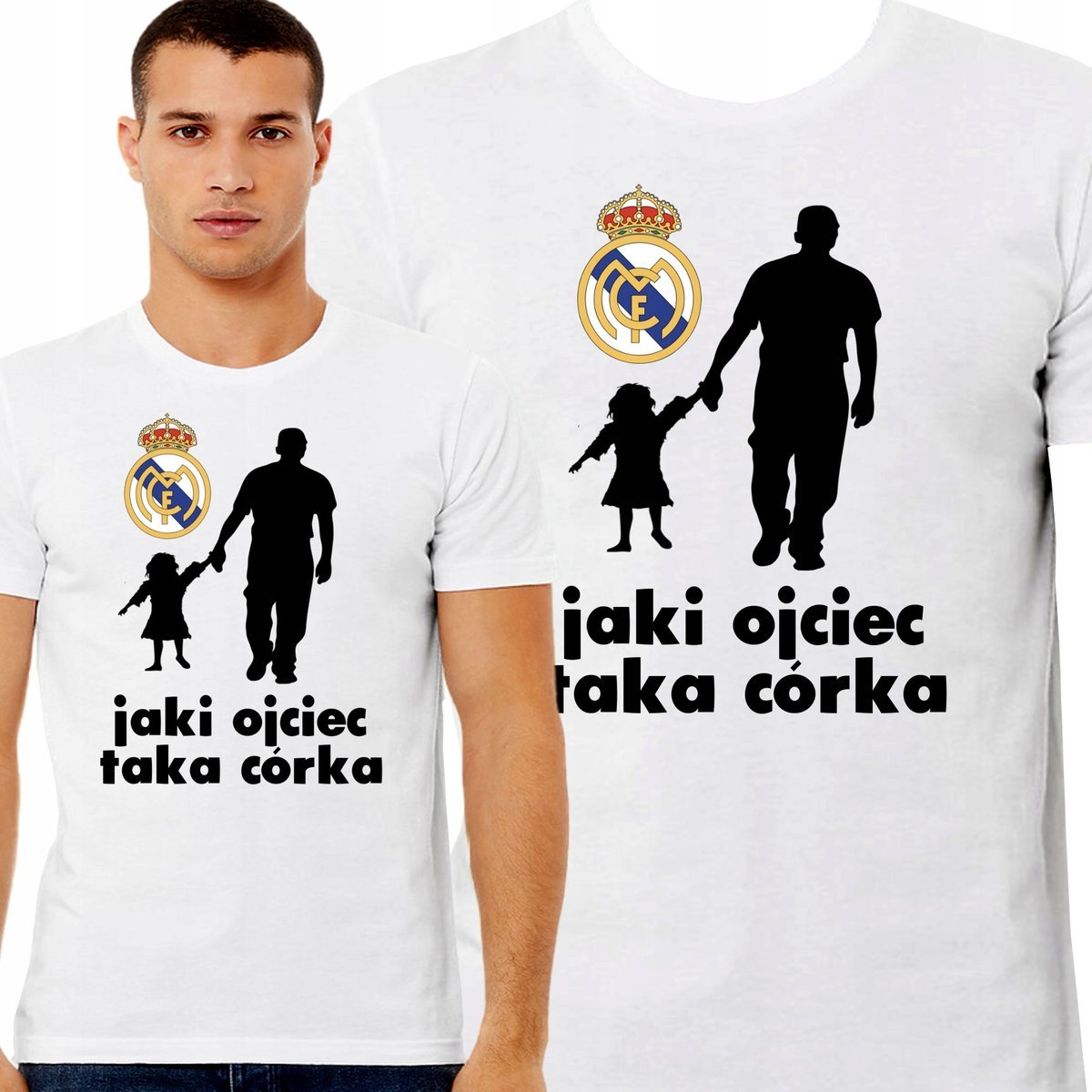 KOSZULKA RODZINNA REAL MADRYT JAKI OJCIEC TAKA CÓRKA PREZENT XL 2036