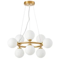 Lampy sufitowe - NOWOCZESNA LAMPA WISZĄCA MOSIĘŻNA MARSIADA W9 - miniaturka - grafika 1