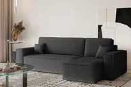 Narożniki - Sofa w kształcie L BEST narożnik tkanina Neve ciemnoszary prawy - miniaturka - grafika 1