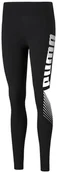 Legginsy - Legginsy damskie Puma Ess Graphic r.S Czarne Dopasowane Treningowe Getry - miniaturka - grafika 1