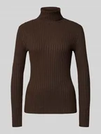 Swetry damskie - Bluzka z długim rękawem o kroju slim fit z mieszanki wiskozy model ‘Dolli’ - miniaturka - grafika 1