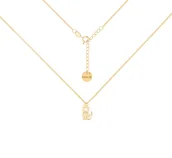 Naszyjniki - Pozłacany choker pancerka z lisem - miniaturka - grafika 1