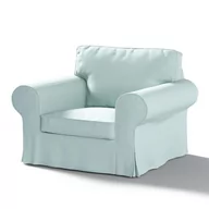 Pokrowce na meble - Dekoria Pokrowiec na fotel Ektorp pastelowy błękit 103 x 82 x 73 cm Cotton Panama 612-702-10 - miniaturka - grafika 1