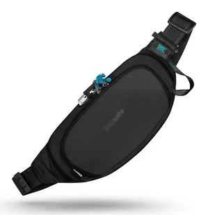 Saszetka antykradzieżowa nerka Pacsafe ECO Waist Pack Econyl czarny - Nerki - miniaturka - grafika 1