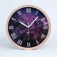 Zegary - Zegar ścienny drewniany rzymski mgławica fi 30 cm, Tulup - miniaturka - grafika 1
