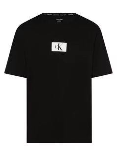 Piżamy męskie - Calvin Klein - Męska koszulka od piżamy, czarny - grafika 1