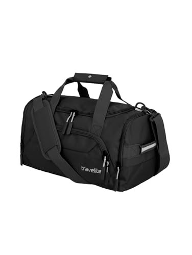 travelite Torba podróżna weekendowa, kick off, lekka torba podróżna na urlop i do uprawiania sportu, na basen, pobyt w szpitalu, 50 cm, 45 litrów, czarny, Reisetasche 50 cm, torba podróżna 50 cm