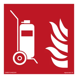 BF009 WÓZEK GAŚNICZY, FS - FOLIA SAMOPRZYLEPNA FOTOLUMINESCENCYJNA; (350X350MM) - Systemy ekspozycyjne i znaki informacyjne - miniaturka - grafika 1