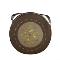 Torebki damskie - Brązowo beżowa torebka skórzana na ramię - miniaturka - grafika 1