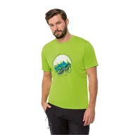 Koszulki męskie - Koszulka z krótkim rękawem męska Jack Wolfskin HIKING S/S T M fresh green - S - miniaturka - grafika 1
