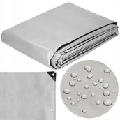 Folie budowlane - Springos Plandeka 4x4m 210g/m2 gruba płachta ochronna szara GA2145 - miniaturka - grafika 1