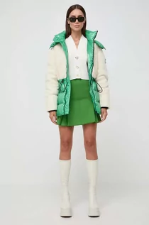 Kurtki damskie - Karl Lagerfeld kurtka puchowa damska kolor zielony zimowa - grafika 1