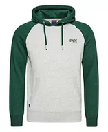 Bluzy męskie - Superdry Męska bluza z kapturem, Athletic Grey Marl/Campus Green Marl, M - miniaturka - grafika 1