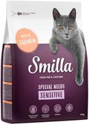Sucha karma dla kotów - Smilla Adult Sensitive, bez zbóż, łosoś - 4 kg - miniaturka - grafika 1