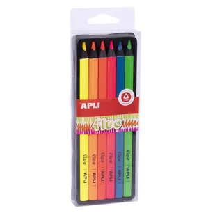 Apli Kids Fluo - Kredki Ołówkowe Jumbo - Apli Kids 18060 - Przybory szkolne - miniaturka - grafika 1
