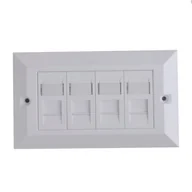 Pozostałe akcesoria sieciowe - Lanview Cat6 Faceplate 4-Port Uk Type - miniaturka - grafika 1