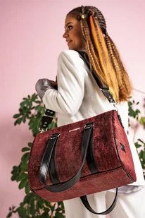 PROPS Torebka damska kuferek bordowa welurowa Wampirzy Urok - Torebki damskie PROPS Torebka damska kuferek bordowa welurowa Wampirzy Urok - Torebki damskie - miniaturka - grafika 1