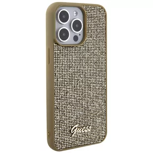 Guess GUHCP15XPMSDGSD iPhone 15 Pro Max 6.7" złoty/gold hardcase Disco Metal Script - Etui i futerały do telefonów - miniaturka - grafika 4