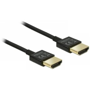 Delock Kabel High Speed HDMI z Ethernet HDMI-A HDMI-A 3D 4K slim 2m 84773 - Kable - miniaturka - grafika 1